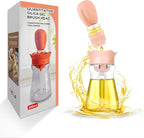 Oil Dispenser Bottle with Silicone Brush, 200ML 2 in 1 Silicone Dropper by BENTFINE