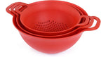 Mintra Home Plastic Strainer Colanders Set: 3, 3.5 and 5 Quart Double Strong - Image 2