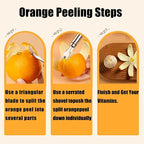 Stainless Steel Orange Peeler Easy and Quick Peeling Long Handle Orange Citrus - Image 5