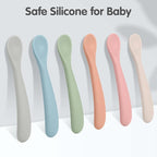 Eascrozn 6 Pack Silicone Baby Spoons, Baby Spoons Self Feeding 6 Months+ - Image 5