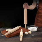 Rolling Pin, 13.8 Inch Wood for Kneading the Dough of Baking Bread - Image 7