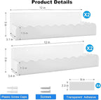 12 inch Spice Rack Wall Mounted, 4 Pack Spice Organizer Shelf - Image 2