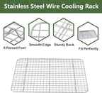 ROTTAY Baking Sheet with Rack Set, Stainless Steel Cookie Sheet with Cooling - Image 6