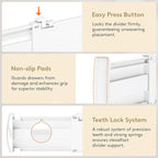 Lifewit Drawer Dividers for Clothes, 3.2" Tall 10.5"-16.5" Expandable Dresser - Image 5