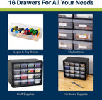 Akro-Mils 16-Drawer Plastic Drawer Storage Cabinet - Image 4