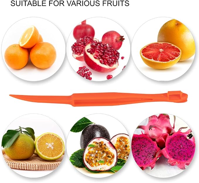Soft Home Premium Plastic Orange Peeler Lemon Citrus Peel Cutter Vegetable - Image 3