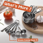 Stainless Steel Measuring Cups Set, 5 Pieces Kitchen Measuring Sets Gadgets tool - Image 7
