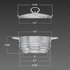SUNHOUSE 5 Quart Stainless Steel Steamer Insert – Multi-Purpose Soup & Food - Image 8