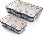 Wisenvoy Baking Dish Casserole Dish Ceramic Lasagna Pan 2-Pcs Bakeware Sets by wisenvoy