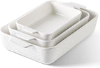 Ceramic Baking Dish Set of 3, Casserole Dishes by IntoYourHouseOntoYourTable