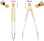 304 Stainless Steel Kitchen Cooking Tongs - Image 3