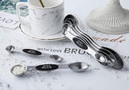 Magnetic Measuring Spoons Set of 7 Stainless Steel Dual Sided Teaspoon - Image 6