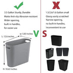 rejomiik Small Trash Can, Slim Garbage Can Plastic Waste Basket - Image 3