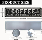 Coffee Metal Tin Signs, Coffee We're the Perfect Blend, Farmhouse Kitchen Decor - Image 2