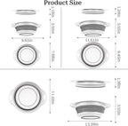Collapsible Colander 3-Pack Set Space-Saving Foldable Kitchen Strainer - Image 2