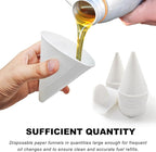DXNQ 60PCS Disposable Engine Oil Funnels, Paper Cone Funnel Motor Oil Funnel - Image 5