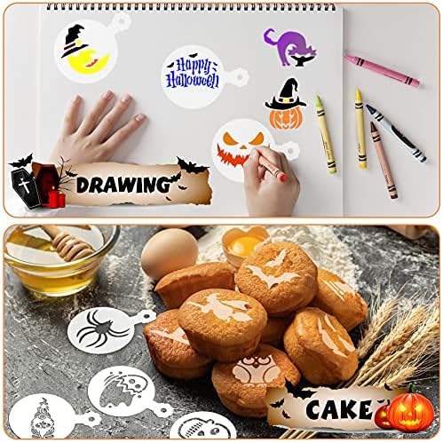 JULBEAR 36Pcs Halloween Cookie Stencils Reusable Cake Baking Mold Tools - Image 5