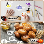 JULBEAR 36Pcs Halloween Cookie Stencils Reusable Cake Baking Mold Tools - Image 5