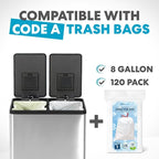 Simpli-Magic 16 Gallon Dual Compartment Step Trash Can – Kitchen Garbage Can - Image 2