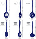 Culinary Couture Blue Silicone Kitchen Utensils Set of 6, Non-Stick - Image 3