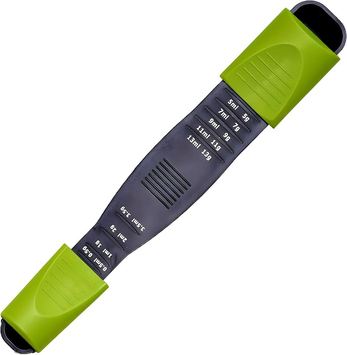 Sliding Adjustable Measuring Spoon – 9-in-1 All-in-One, 1/8 TSP to 1 TBSP by RingBinder