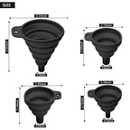 Set of 4 Silicone Collapsible Kitchen Funnel - Image 4