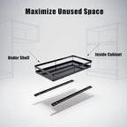 Under Sink Organizer, Dual-Rail Ball-Bearing, Under Kitchen Sink Organizer - Image 7