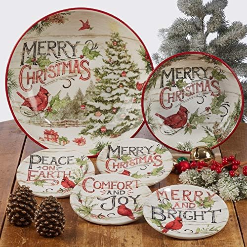 Certified International Evergreen Christmas 16 oz Ceramic Mugs – Set of 4 – Holiday Cardinal Design with Festive Sayings – Durable Stoneware Drinkware for Hot Cocoa, Coffee, Tea & Winter Gifting - Image 4
