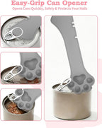 6 PCS Cat Food Can Covers Lids Set, Cat Bar Squeezer, Stainless Steel Wet Food - Image 4