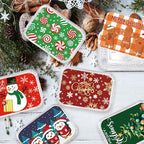 DIYDEC 36PCS Christmas Foil storage Containers Aluminum Food Tin with Lids - Image 4