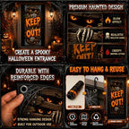 Halloween Door Decorations - Halloween Keep Out Door Cover - Image 5