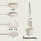 bella 6-Piece Modular Tool Set, Slotted Spoon, Crock - Image 2