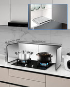 4 Sided Splatter Guard Foldable Stainless Steel Stove Splash Guard 11.8″ Height - Image 2