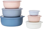 COOK WITH COLOR Prep Bowls with Lids- Wide and Deep Nesting Plastic Small - Image 2