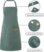 Tosewever Art Aprons for Women Painting Pottery Baking, Mens Buckle Straps - Image 2