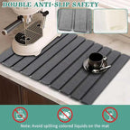 Stone Dish Drying Mat for Kitchen Counter, Absorbent Diatomaceous Earth Bath - Image 3