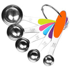 Fsdifly-Stainless Steel Measuring Spoons 5 Piece Stackable Set - Image 3