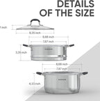 SUNHOUSE - 3.1 Quart Steamer Pots - Image 7