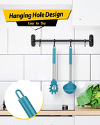 Silicone Pasta Fork and Ladle Spoon Set, Large Non Stick Kitchen Utensils - Image 6