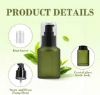 1PCS 60ML/2OZ Empty Refillable Green Frosted Glass Bottles - Image 2