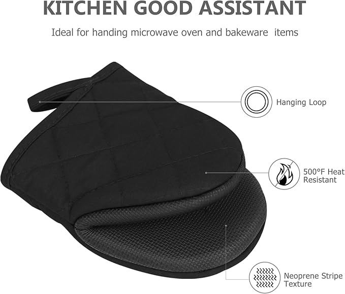 1 Pair Short Oven Mitts - Image 4