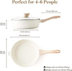 Kordisen Nonstick Ceramic Deep Frying Pan, 10 Inch Non Toxic Skillet - Image 6