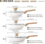 Kordisen Ceramic Nonstick Frying Pan Skillet Set - Image 7