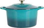 Martha Stewart Gatwick 7-Quart Enamel Cast Iron Dutch Oven – Emerald Ombre by MarthaStewart
