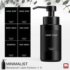 GMISUN Foaming Soap Dispenser, 10 Fl oz/300 ml Matte Black Glass Foaming Hand - Image 5