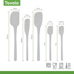 Tovolo Flex Core 5 Piece Silicone Spatula Set Heat Resistant All Silicone - Image 6