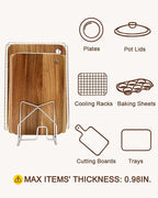 Pot Lid Organizer Cutting Board Holder Inside Cabinet 304 Stainless Steel Pots - Image 3