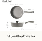 Redchef Deep Ceramic Frying Pan - Image 9