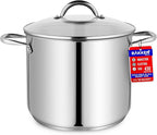 Stainless Steel Stockpot with Tempered Glass Lid 16 Quart, Durable 18/0 by Unknown
