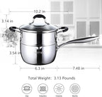 SLOTTET Tri-Ply Full Body Stainless Steel Sauce Pan - Image 6